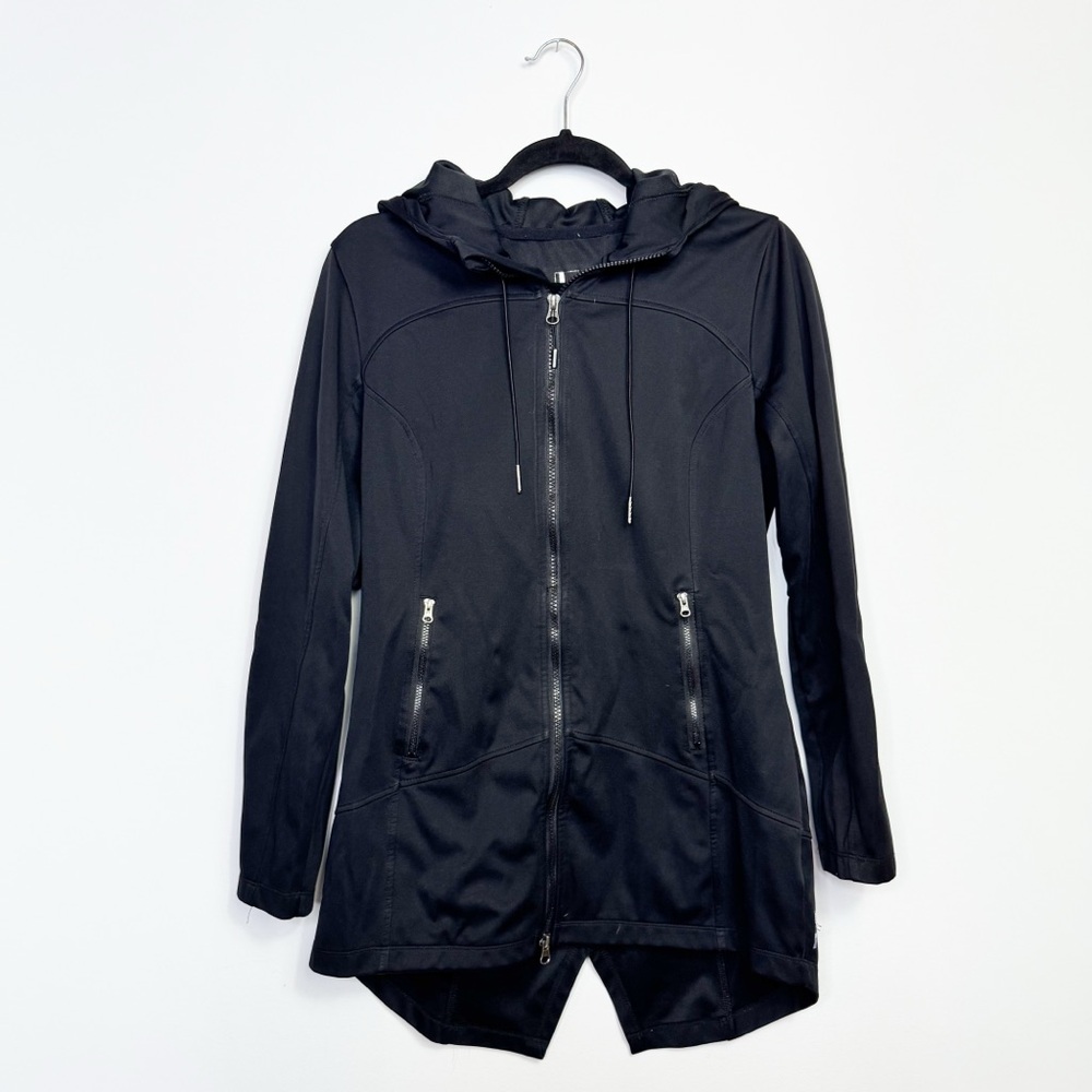 Black Hooded Women's Sport Jacket Sz small